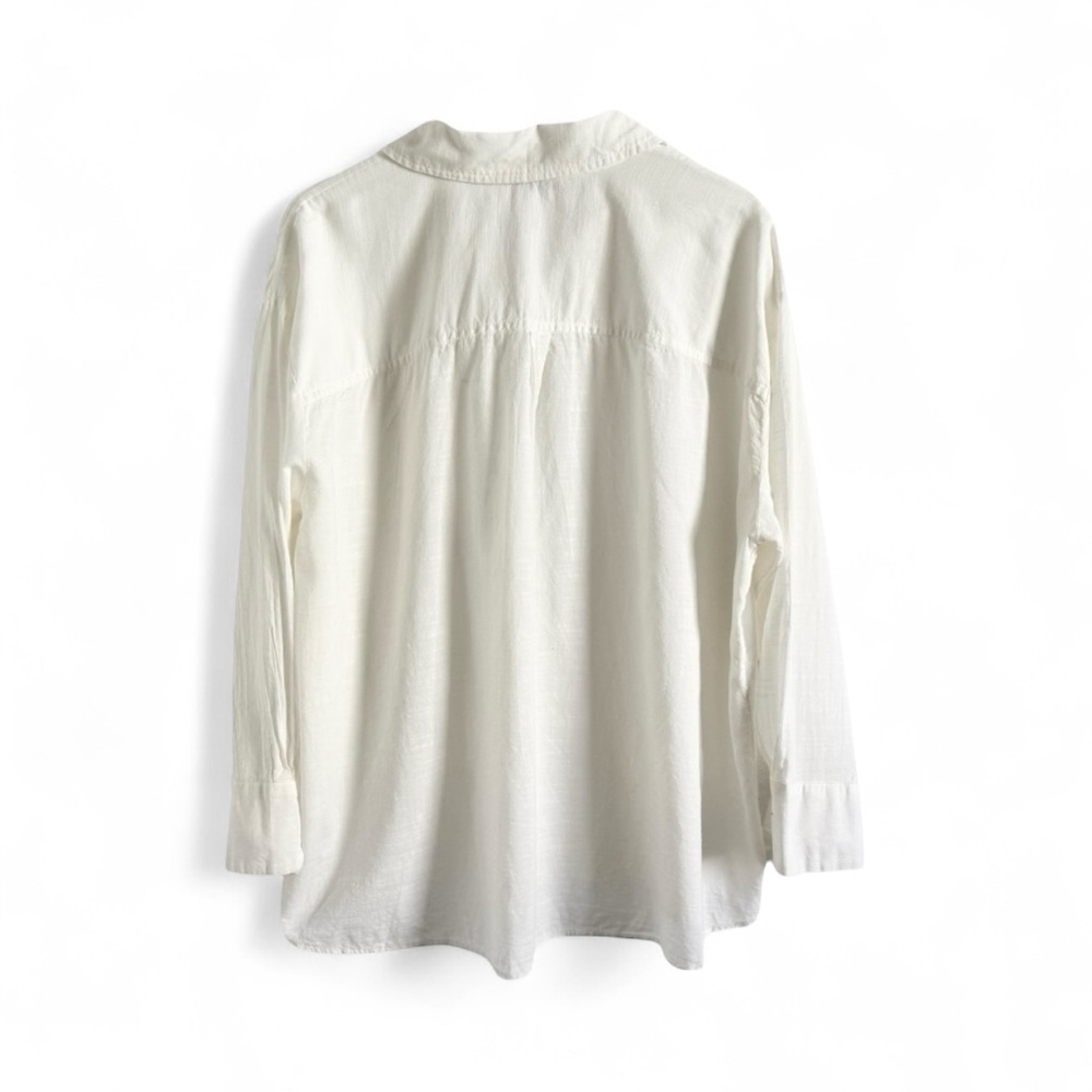 BEAUTIFUL BY LAWRENCE ZARIAN COTTON BOYFRIEND SHIRT PLUS SZ 1X - Picture 4 of 5